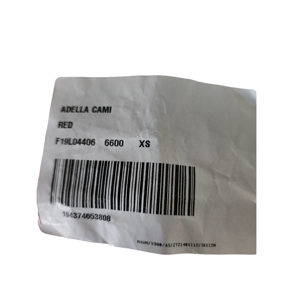 NWT Free People Adella Cami Lace Ruffled Top Red Size XS - Picture 5 of 7